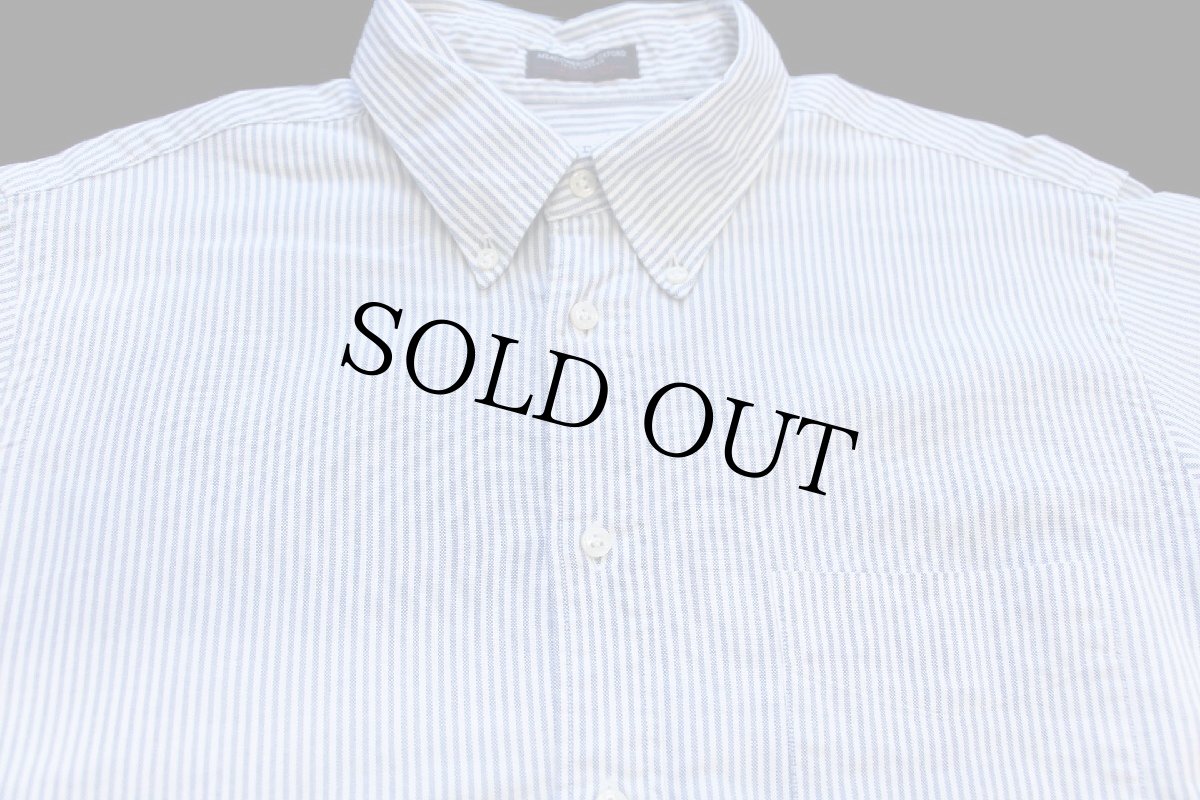 画像3: 80s USA製 BURDINE'S By Hathaway ストライプ ボタンダウン オックスフォード コットンシャツ サックス×白 16.5 (3)