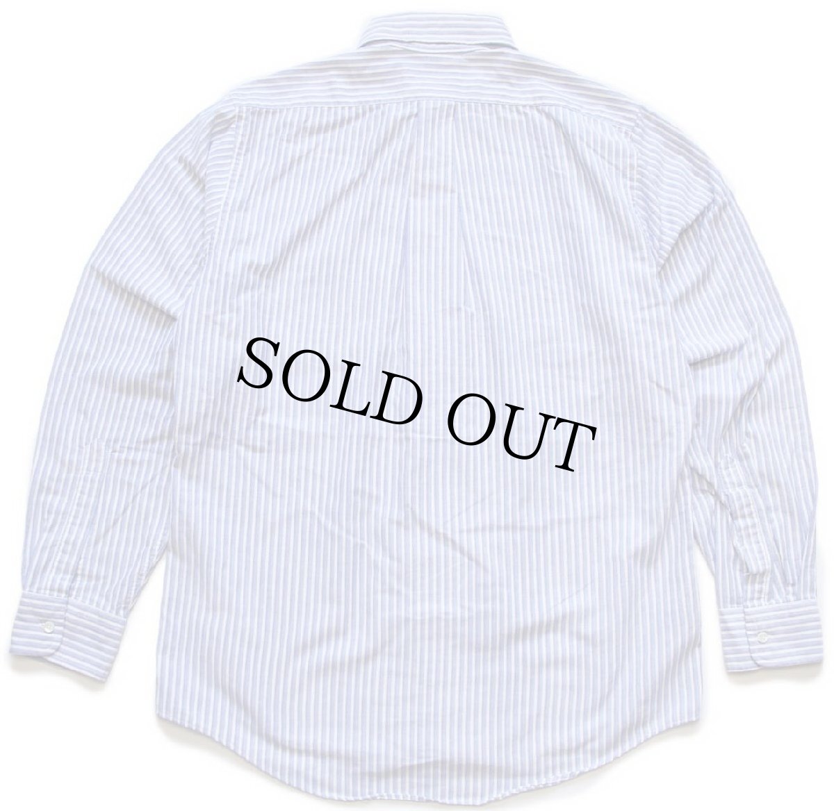 画像2: 90s USA製 L.L.Bean マルチストライプ ボタンダウン オックスフォード コットンシャツ 15.5 (2)