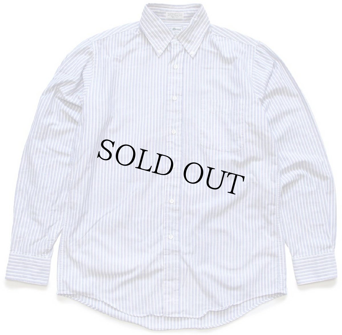 画像1: 90s USA製 L.L.Bean マルチストライプ ボタンダウン オックスフォード コットンシャツ 15.5 (1)