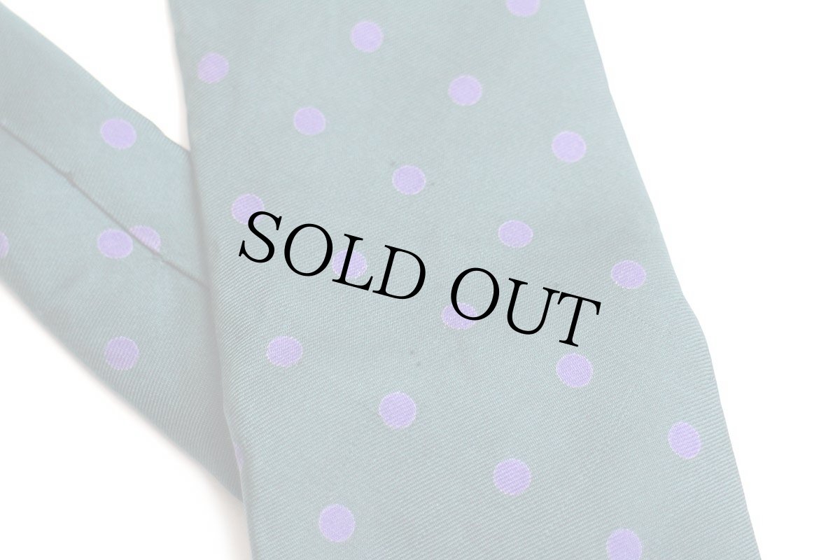 画像6: 80s USA製 BROOKS BROTHERSブルックスブラザーズ MAKERS ドット柄 シルク ネクタイ 深緑 (6)