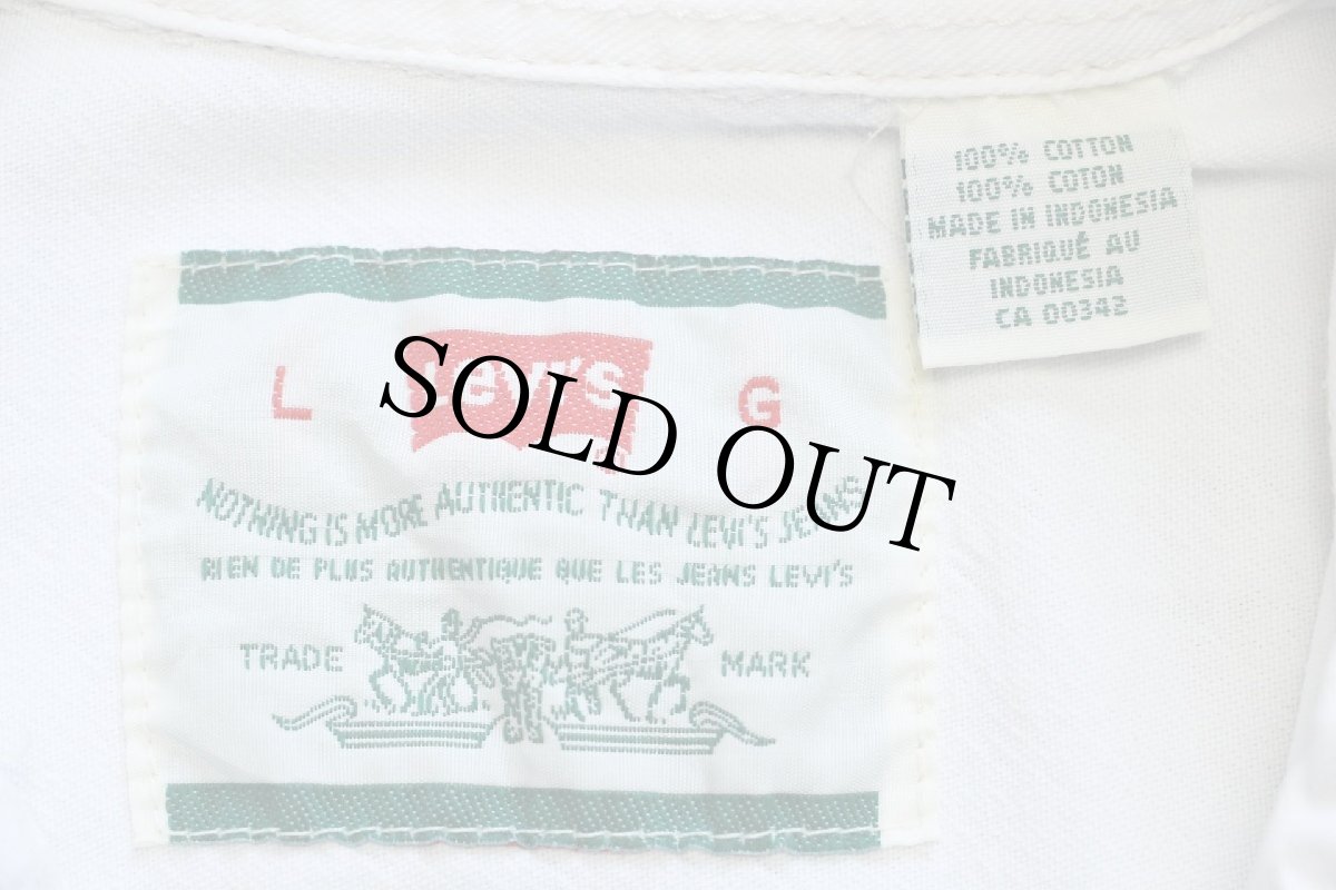 画像4: 90s Levi'sリーバイス カラーデニムシャツ 生成り L★02 (4)