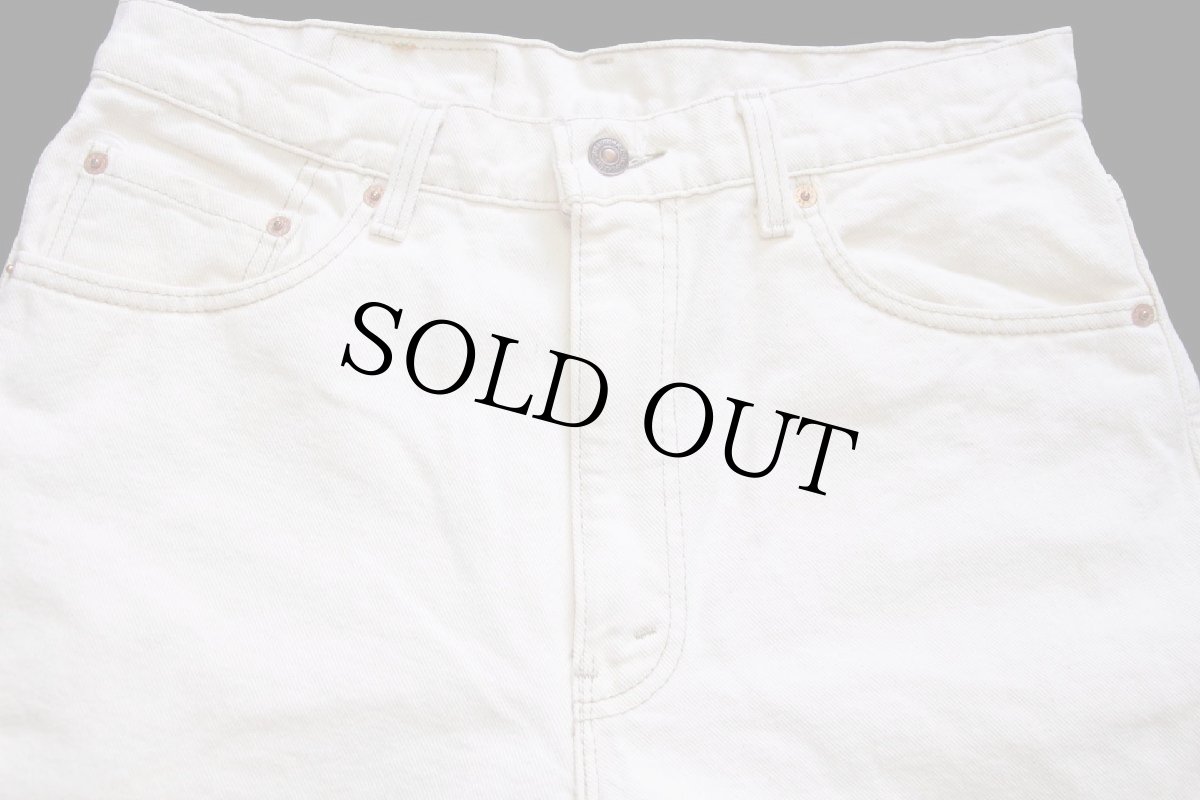 画像4: 90s USA製 Levi'sリーバイス 550 カラーデニムパンツ 生成り w34 L34 (4)