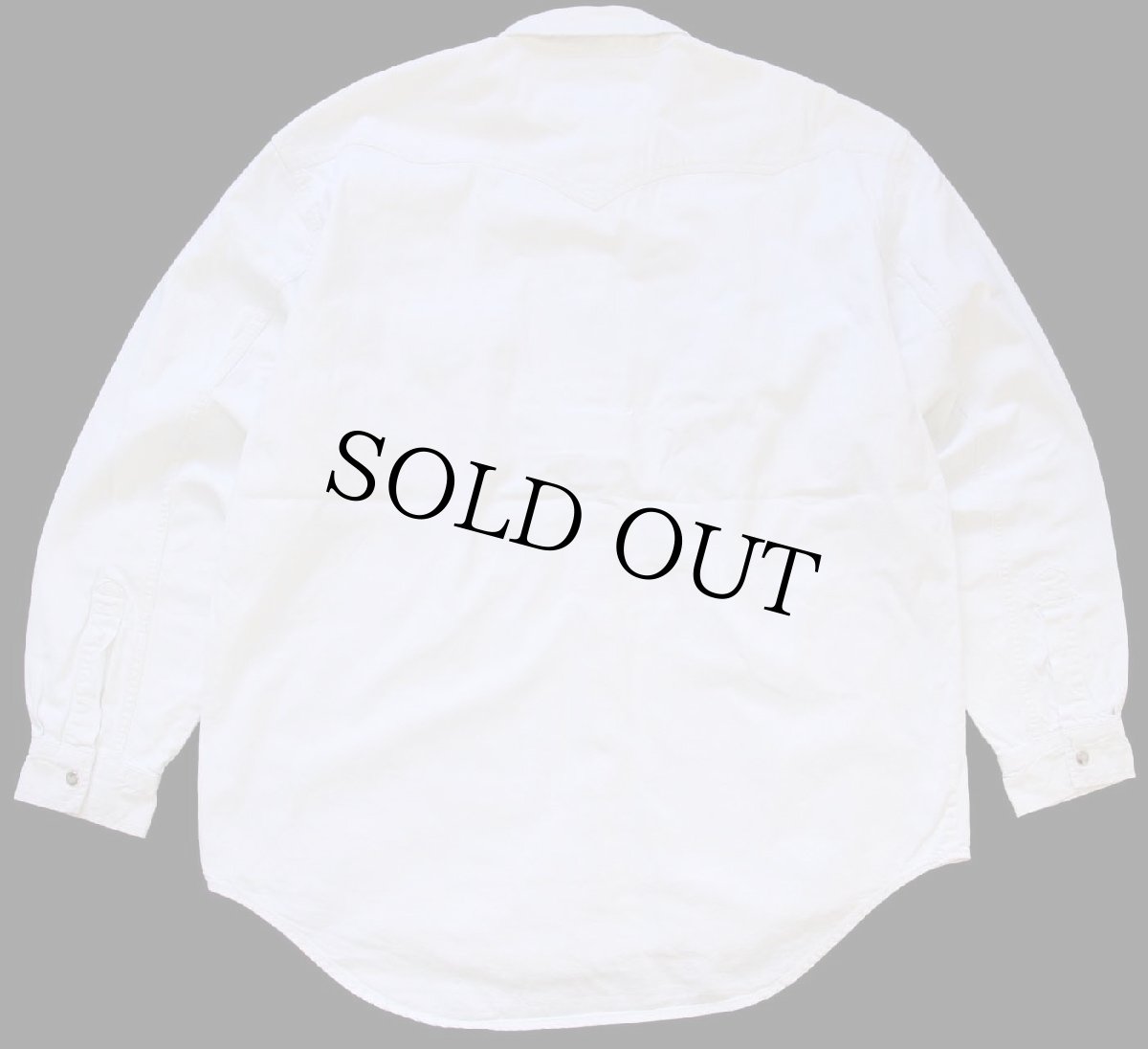 画像2: 90s Levi'sリーバイス カラーデニム ウエスタンシャツ 生成り L★08 (2)