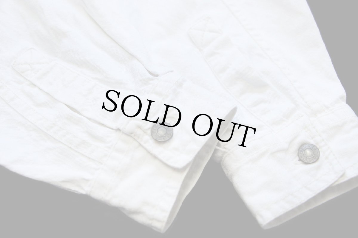 画像7: 90s Levi'sリーバイス カラーデニムシャツ 生成り L★02 (7)