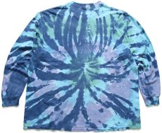 画像2: 90s タイダイ染め コットン 長袖Tシャツ XXL★特大 (2)