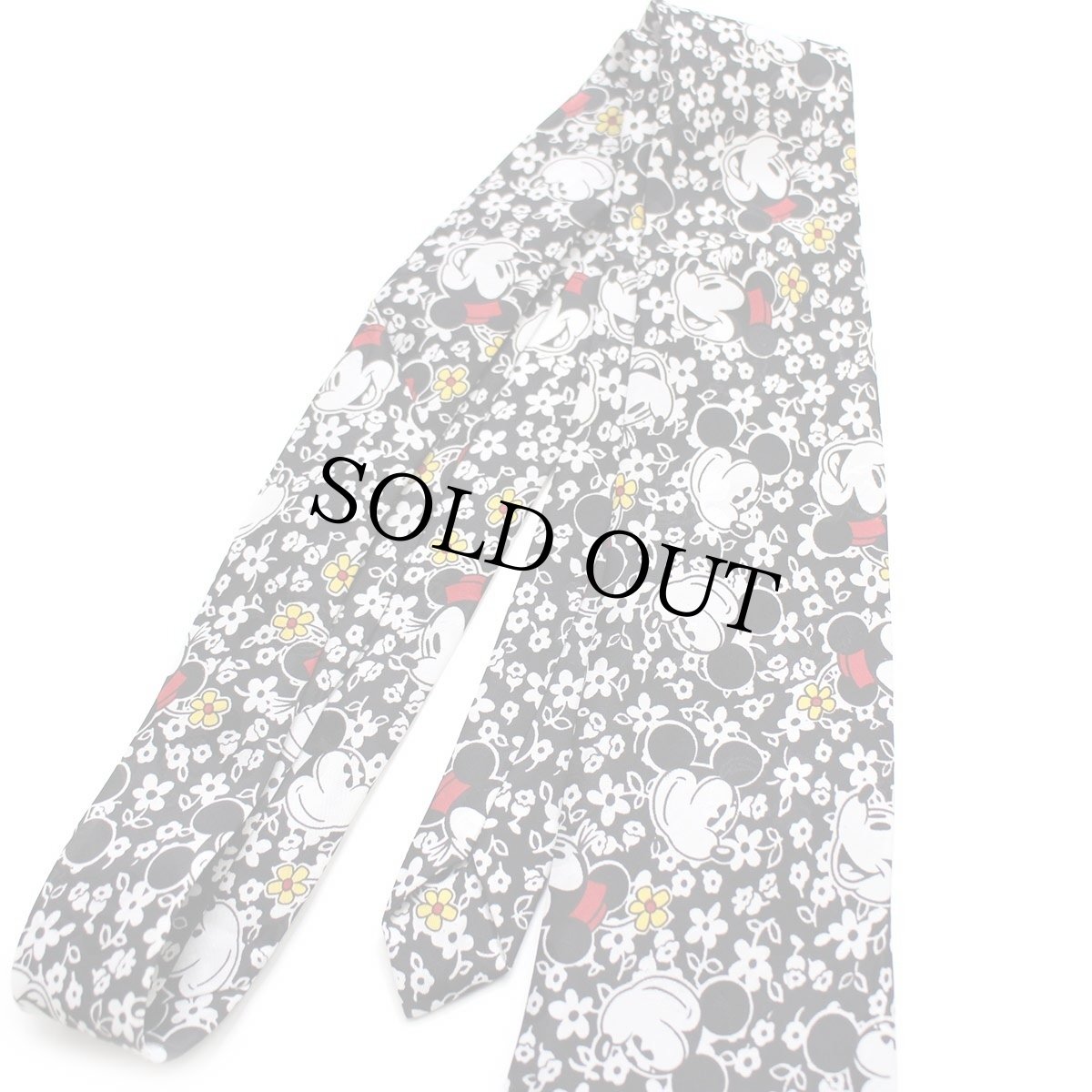 画像2: デッドストック★90s Disneyディズニー ミッキー&ミニー マウス 小花柄 総柄 ネクタイ (2)