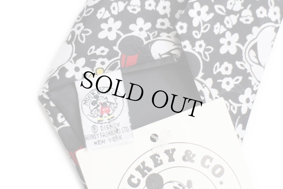 画像4: デッドストック★90s Disneyディズニー ミッキー&ミニー マウス 小花柄 総柄 ネクタイ (4)