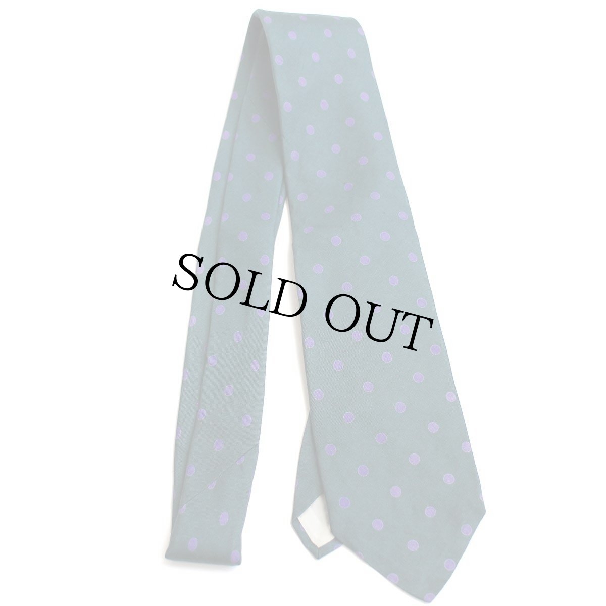 画像2: 80s USA製 BROOKS BROTHERSブルックスブラザーズ MAKERS ドット柄 シルク ネクタイ 深緑 (2)