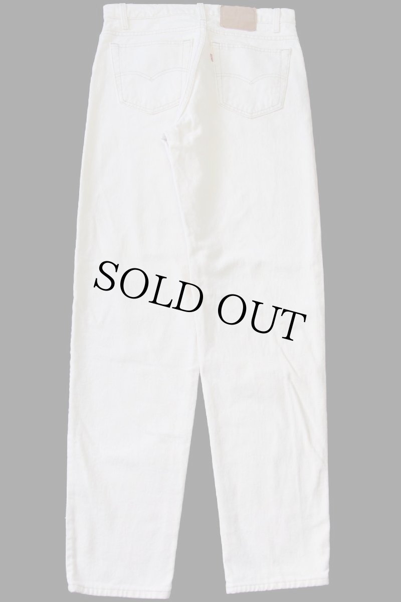 画像3: 90s USA製 Levi'sリーバイス 550 カラーデニムパンツ 生成り w34 L34 (3)