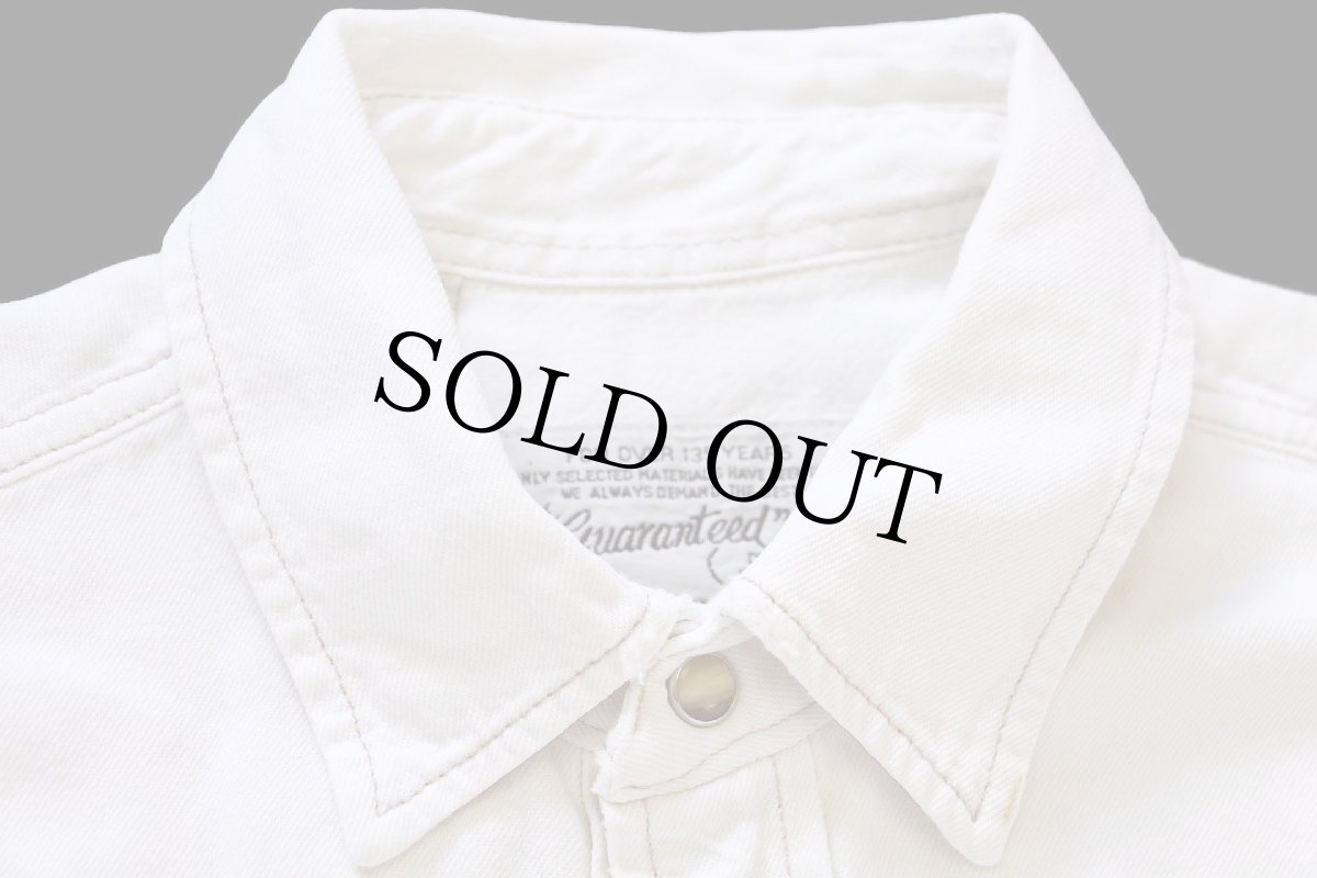 画像5: 90s ポルトガル製 Levi'sリーバイス カラーデニム ウエスタンシャツ 生成り M★06 (5)