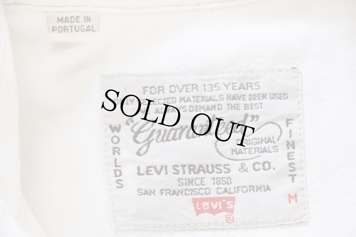 画像4: 90s ポルトガル製 Levi'sリーバイス カラーデニム ウエスタンシャツ 生成り M★06 (4)