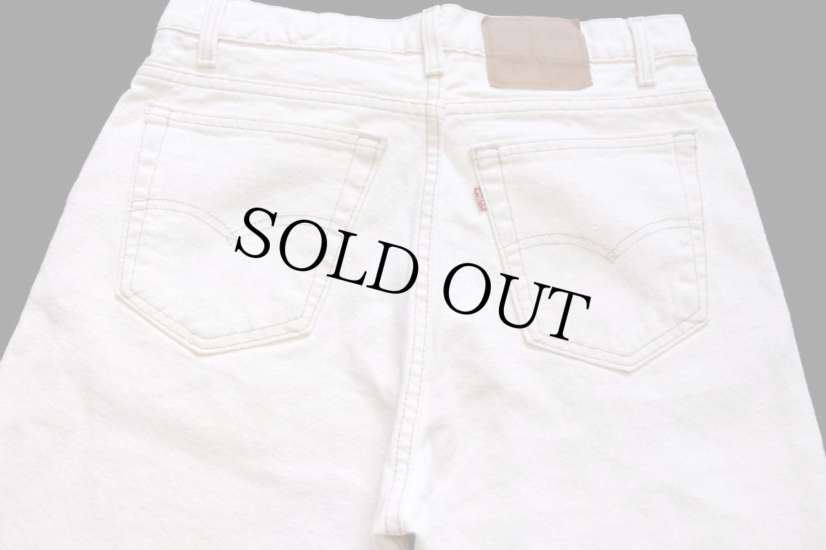 画像5: 90s USA製 Levi'sリーバイス 550 カラーデニムパンツ 生成り w34 L34 (5)