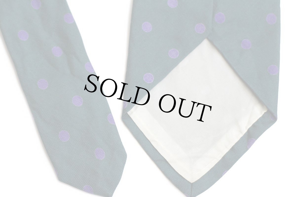 画像5: 80s USA製 BROOKS BROTHERSブルックスブラザーズ MAKERS ドット柄 シルク ネクタイ 深緑 (5)