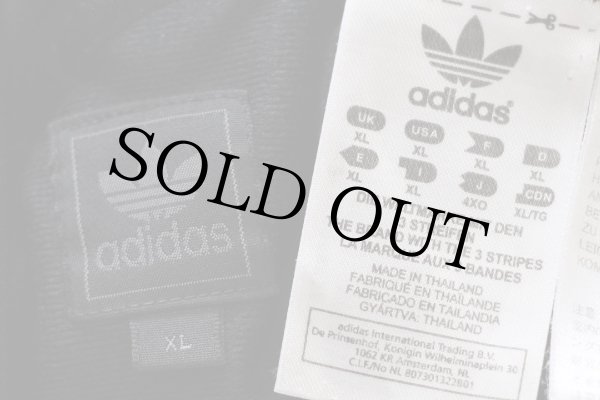 00s adidasアディダス トレフォイル ロゴ刺繍 トラックジャケット 黒