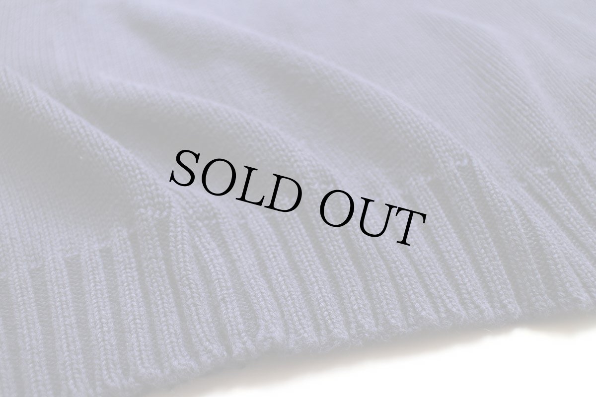 画像6: 90s ポロ ラルフローレン ワンポイント Vネック コットンニット ベスト セーター 紺 L (6)