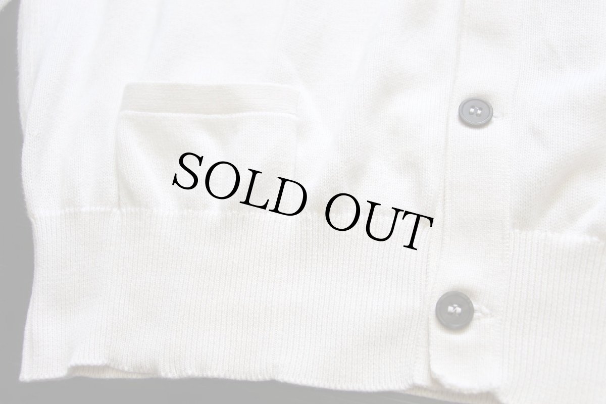 画像6: スコットランド製 BALLANTYNE 無地 Sea Island Cotton コットンニット カーディガン ナチュラル 50 (6)