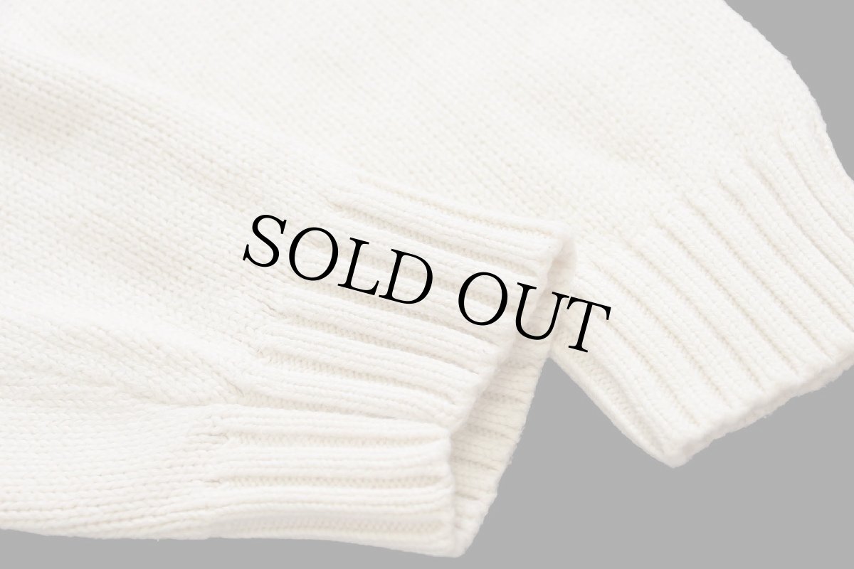 画像5: 90s ポロ ラルフローレン ワンポイント コットンニット セーター アイボリー L (5)