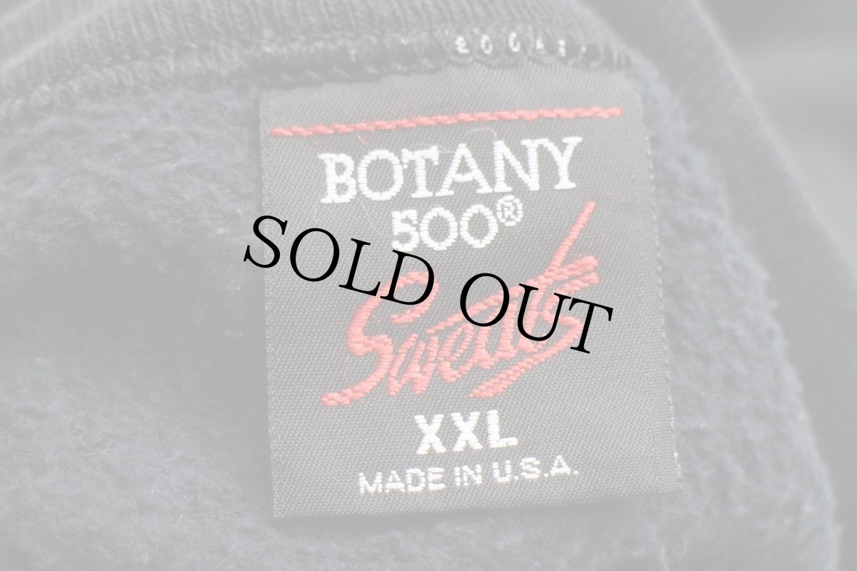 画像4: 90s USA製 BOTANY 500 無地 スウェット 黒 XXL★特大 ブランク (4)