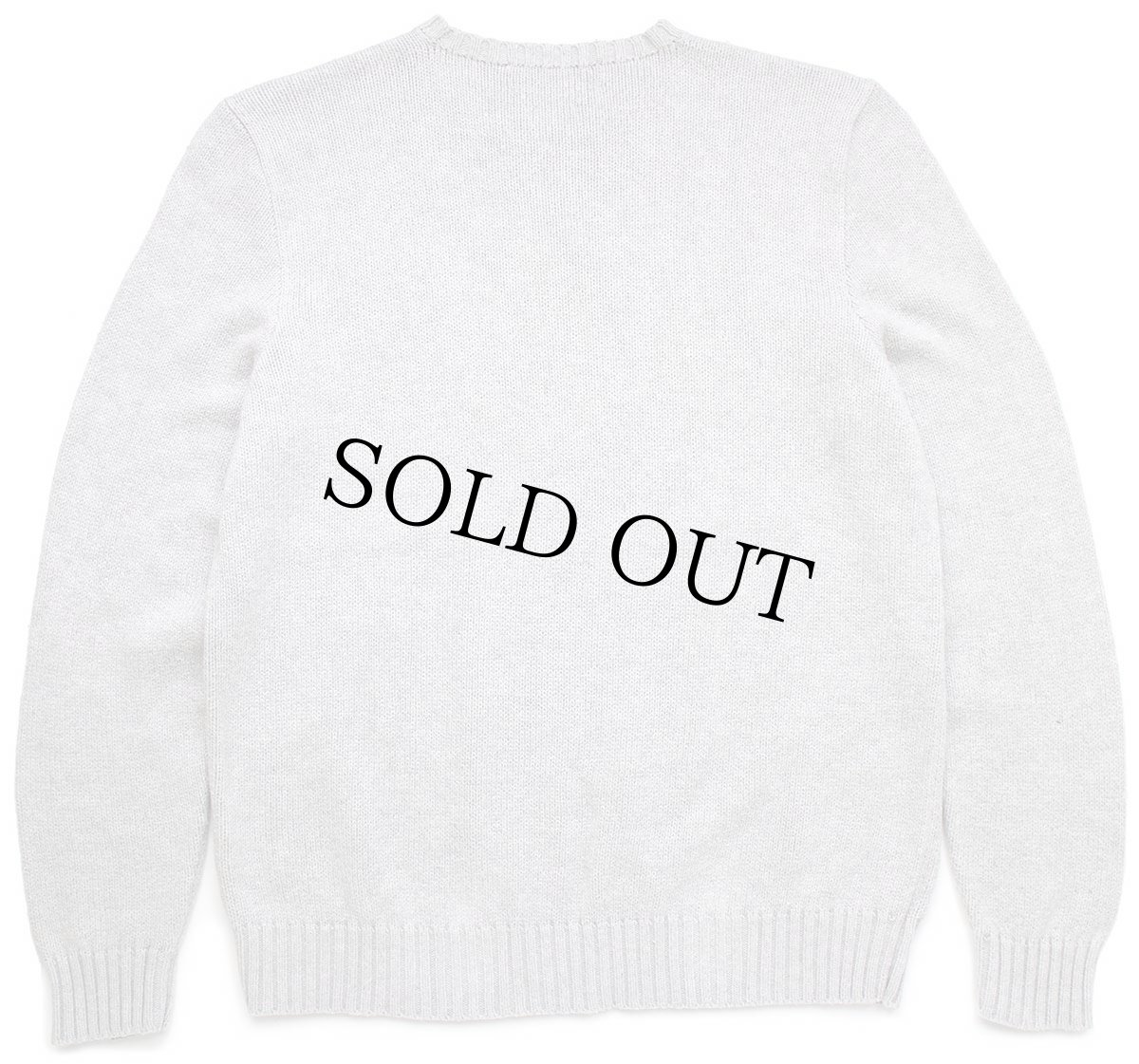 画像2: 00s ポロ ラルフローレン ワンポイント コットンニット セーター 杢グレー M (2)