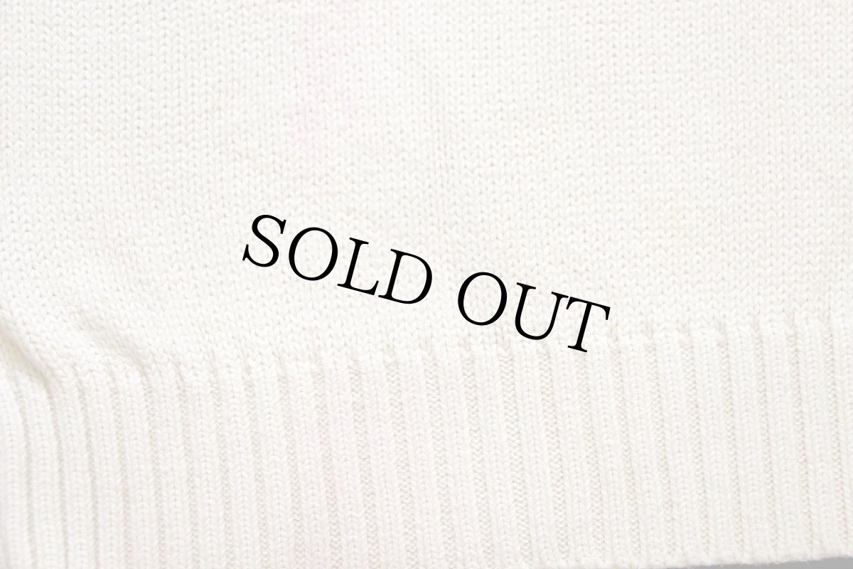 画像6: 90s ポロ ラルフローレン ワンポイント コットンニット セーター アイボリー L (6)