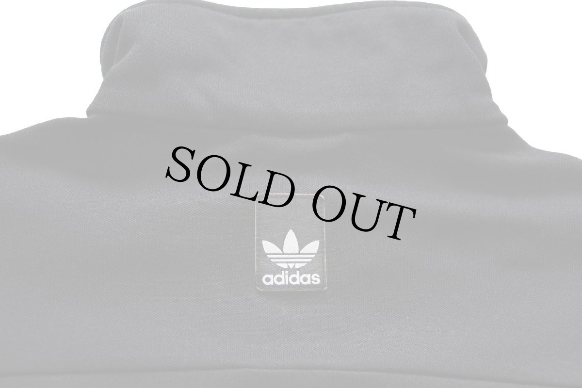 画像5: adidasアディダス トレフォイル Vespa ロゴ刺繍 ハイネック トラックジャケット 黒×グレー L★ジャージ (5)