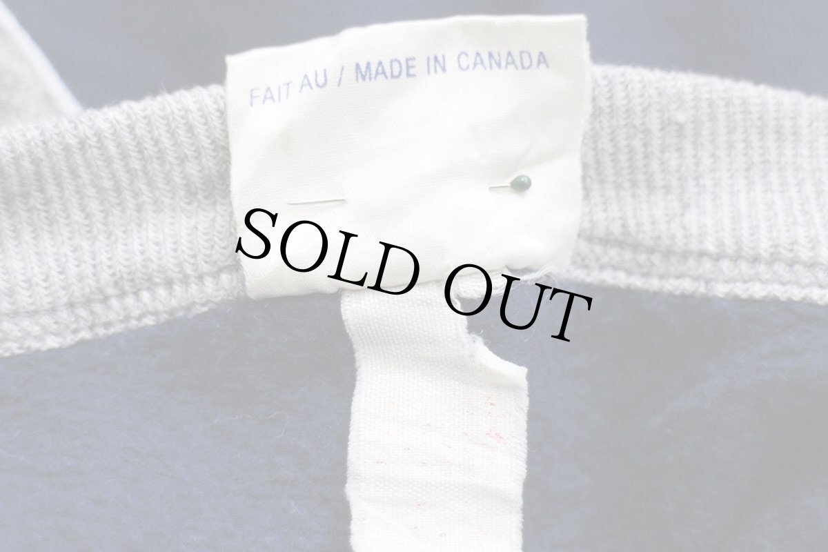 画像5: 80s カナダ製 Penmans ツートン 切り替え スウェット 紺×杢グレー L (5)