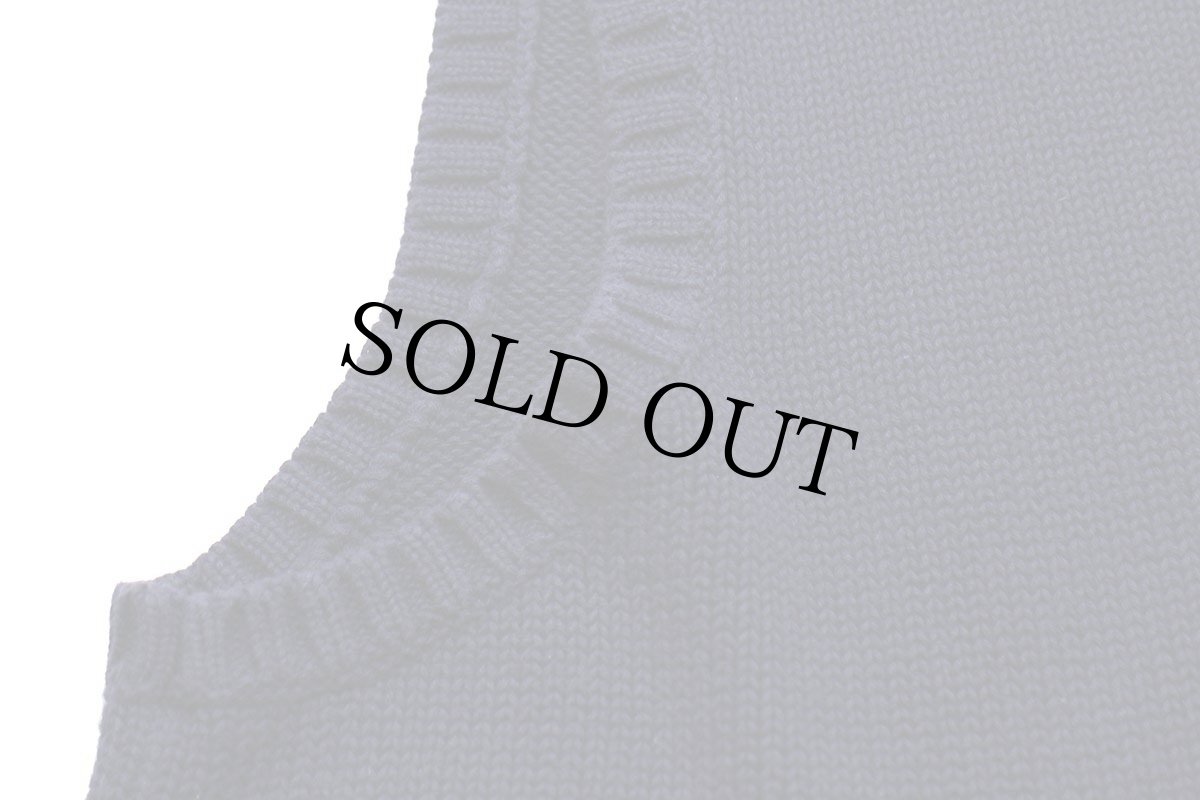 画像5: 90s ポロ ラルフローレン ワンポイント Vネック コットンニット ベスト セーター 紺 L (5)