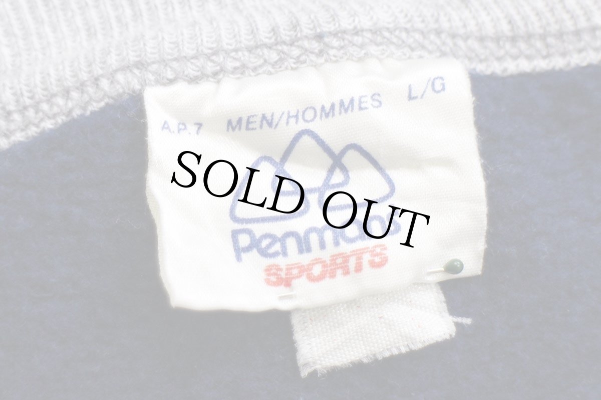 画像4: 80s カナダ製 Penmans ツートン 切り替え スウェット 紺×杢グレー L (4)