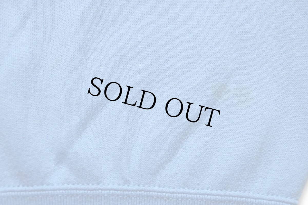 画像6: 80s USA製 BW BASSETT-WALKER 無地 半袖スウェット 水色 L★ブランク (6)