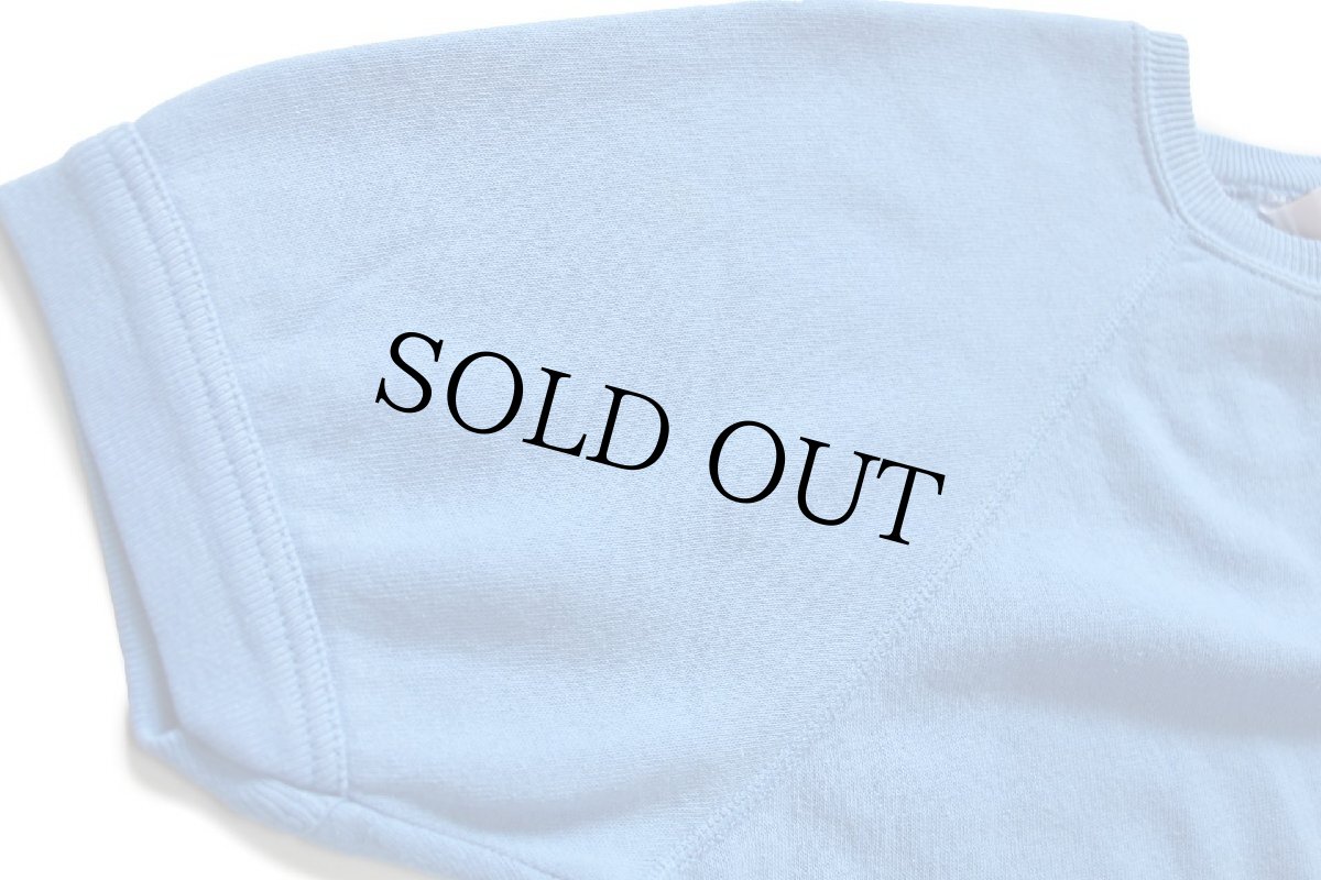 画像5: 80s USA製 BW BASSETT-WALKER 無地 半袖スウェット 水色 L★ブランク (5)