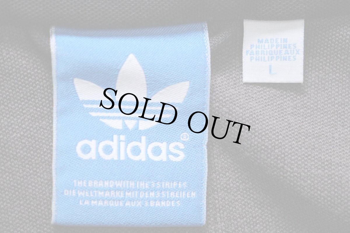 画像6: adidasアディダス トレフォイル Vespa ロゴ刺繍 ハイネック トラックジャケット 黒×グレー L★ジャージ (6)