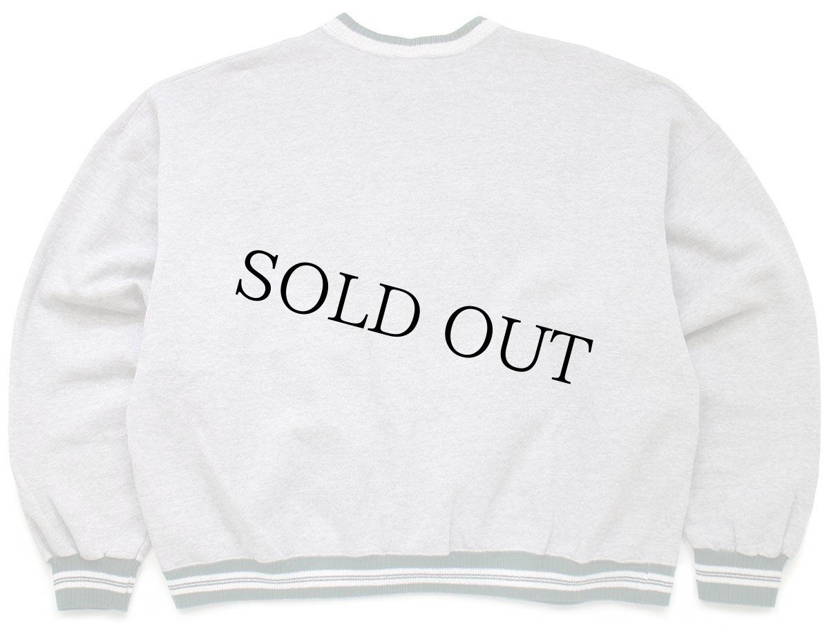 画像2: 90s USA製 MICHAEL BOLTON 刺繍 リブライン スウェット 杢グレー XL (2)