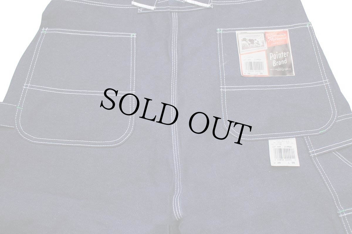 画像7: デッドストック★90s USA製 POINTERポインター ローバック デニム オーバーオール w38 L36 (7)