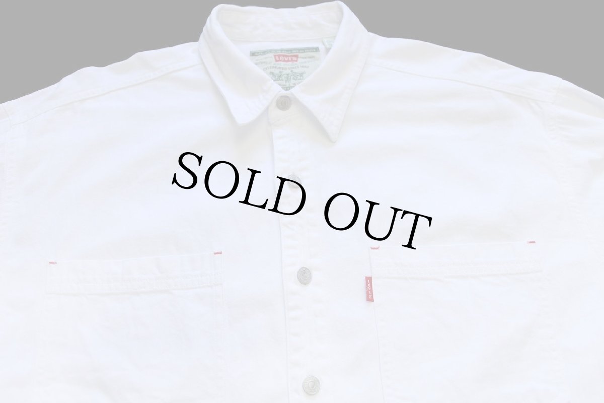 画像3: 90s Levi'sリーバイス ホワイト デニムシャツ L★09 (3)