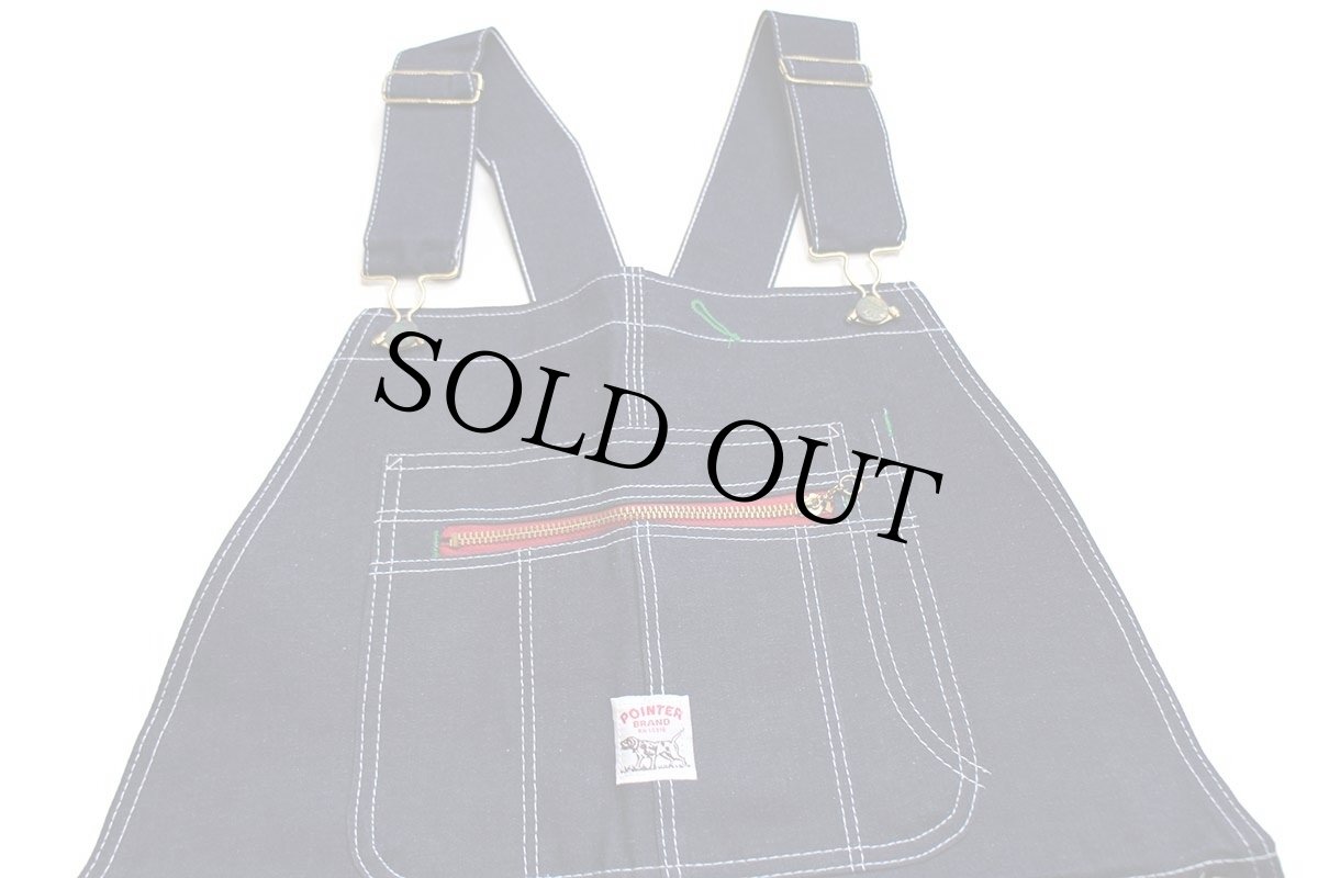 画像5: デッドストック★90s USA製 POINTERポインター ローバック デニム オーバーオール w38 L36 (5)