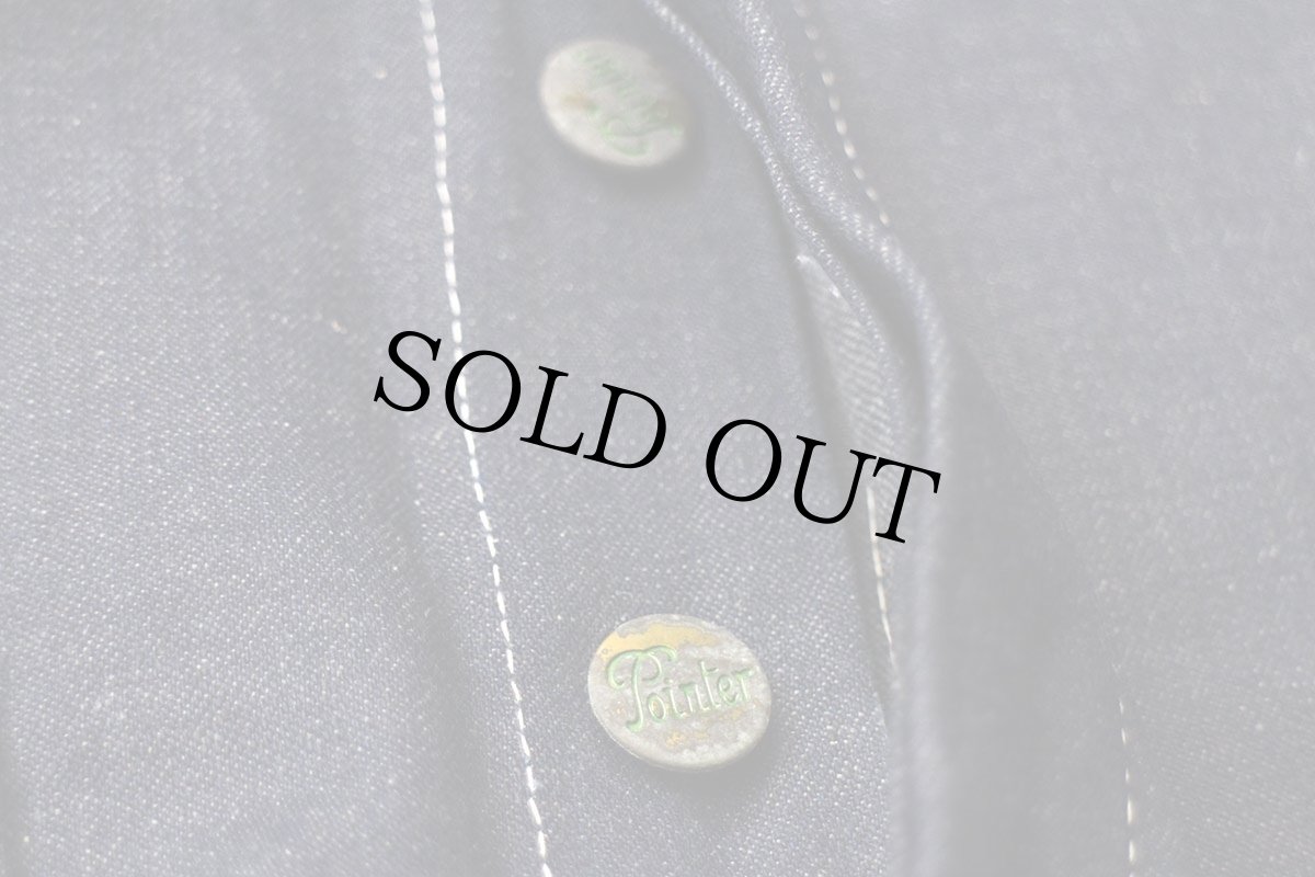 画像9: デッドストック★90s USA製 POINTERポインター ローバック デニム オーバーオール w38 L36 (9)