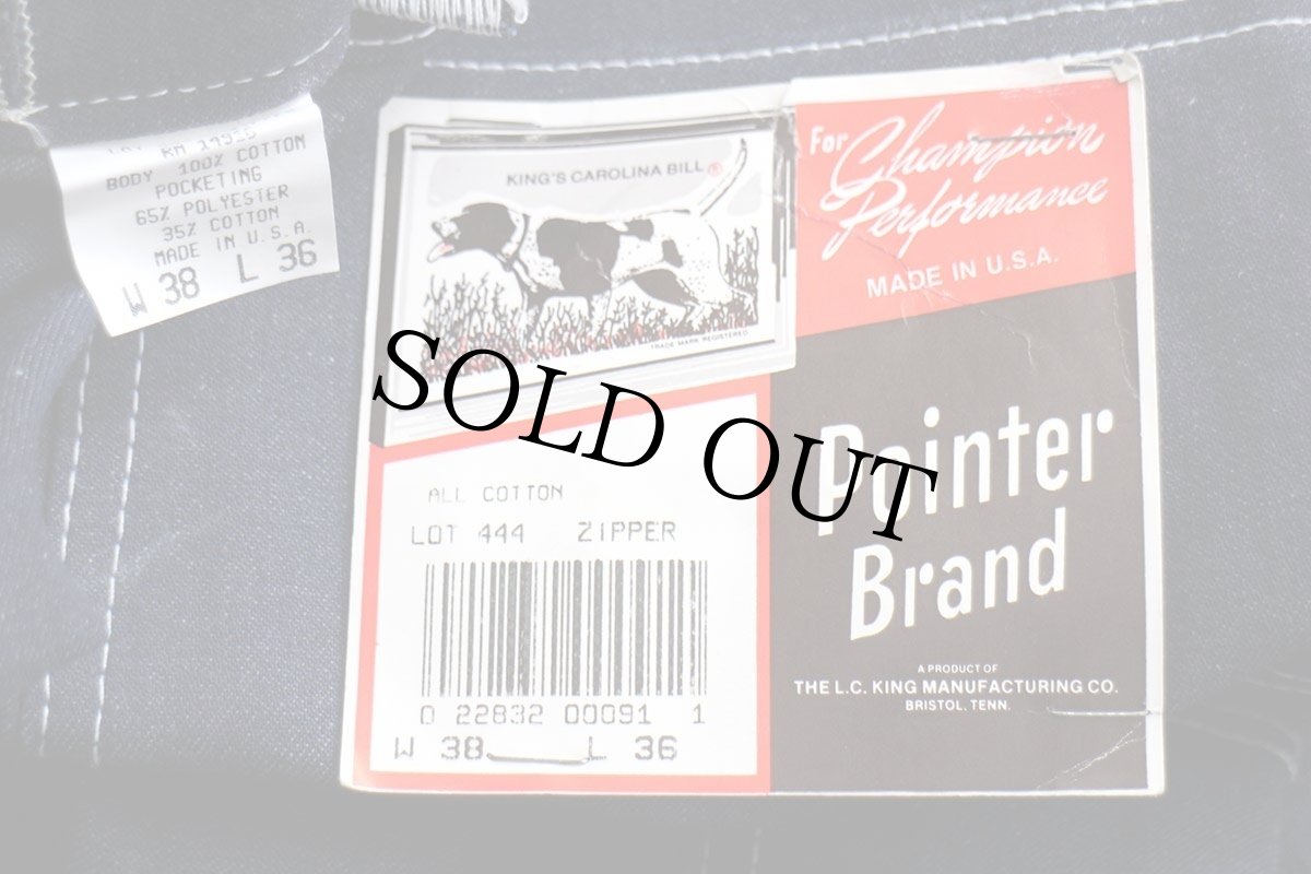 画像8: デッドストック★90s USA製 POINTERポインター ローバック デニム オーバーオール w38 L36 (8)