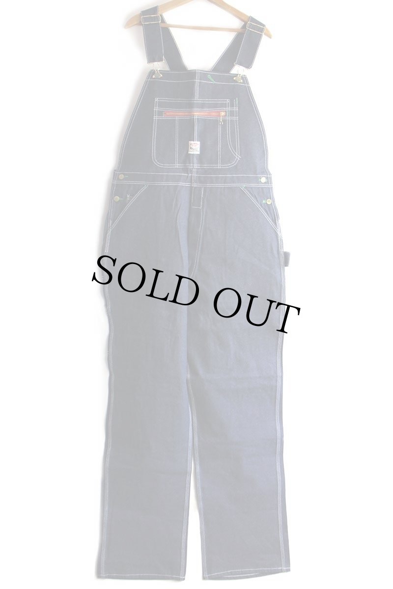 画像3: デッドストック★90s USA製 POINTERポインター ローバック デニム オーバーオール w38 L36 (3)
