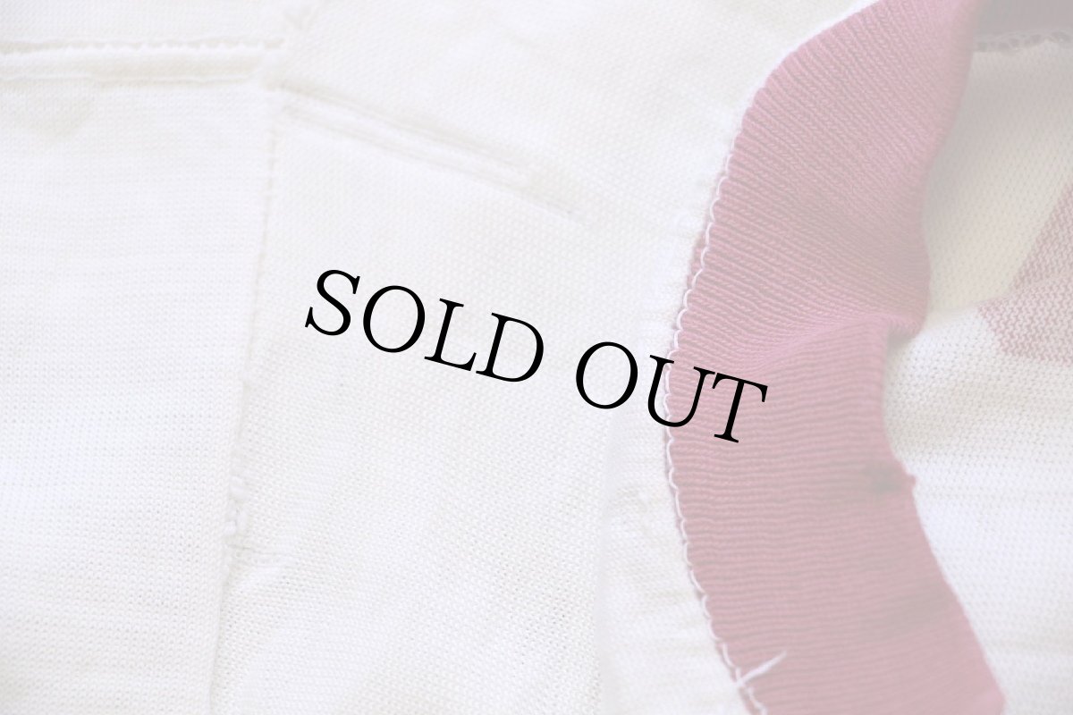 画像8: 60s CHAMPIONチャンピオン タタキタグ 64 ナンバリング 両面 オール染み込みプリント コットン×ナイロン フットボールTシャツ 40 (8)