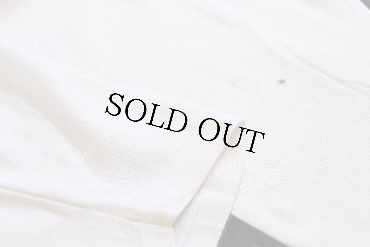 画像7: 70s USA製 CHAMPIONチャンピオン NOTRE DAME FIGHTING IRISH 染み込みプリント コットン×ナイロン フットボールTシャツ アイボリー M (7)