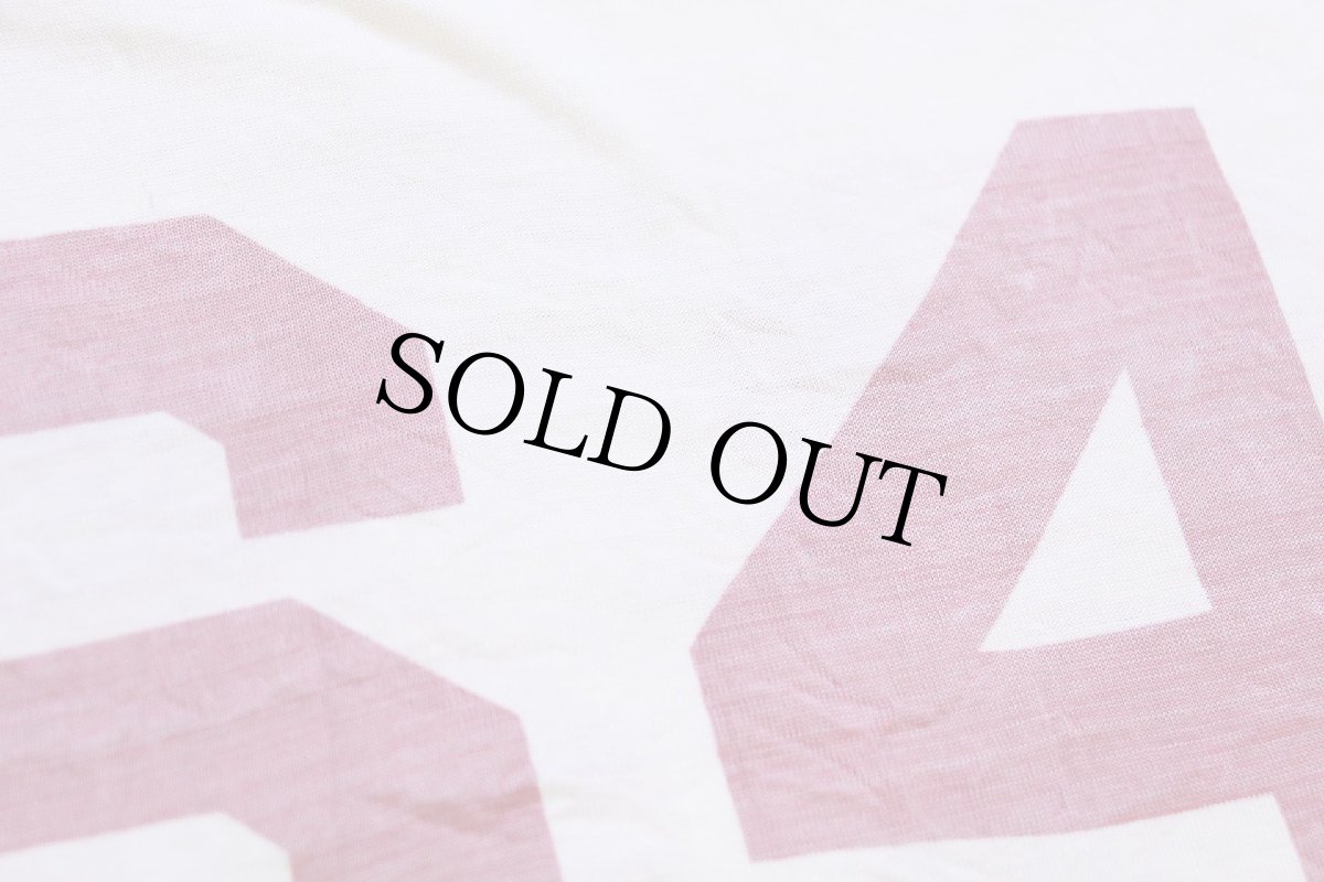 画像5: 60s CHAMPIONチャンピオン タタキタグ 64 ナンバリング 両面 オール染み込みプリント コットン×ナイロン フットボールTシャツ 40 (5)