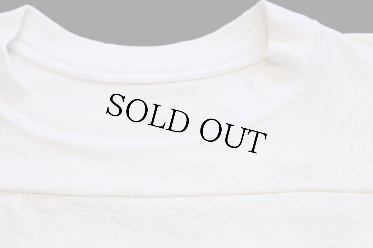 画像5: 70s USA製 CHAMPIONチャンピオン NOTRE DAME FIGHTING IRISH 染み込みプリント コットン×ナイロン フットボールTシャツ アイボリー M (5)