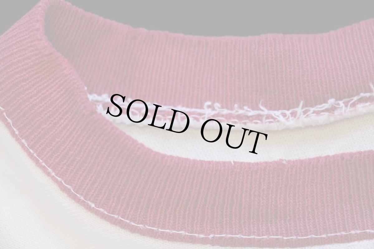 画像7: 60s CHAMPIONチャンピオン タタキタグ 64 ナンバリング 両面 オール染み込みプリント コットン×ナイロン フットボールTシャツ 40 (7)