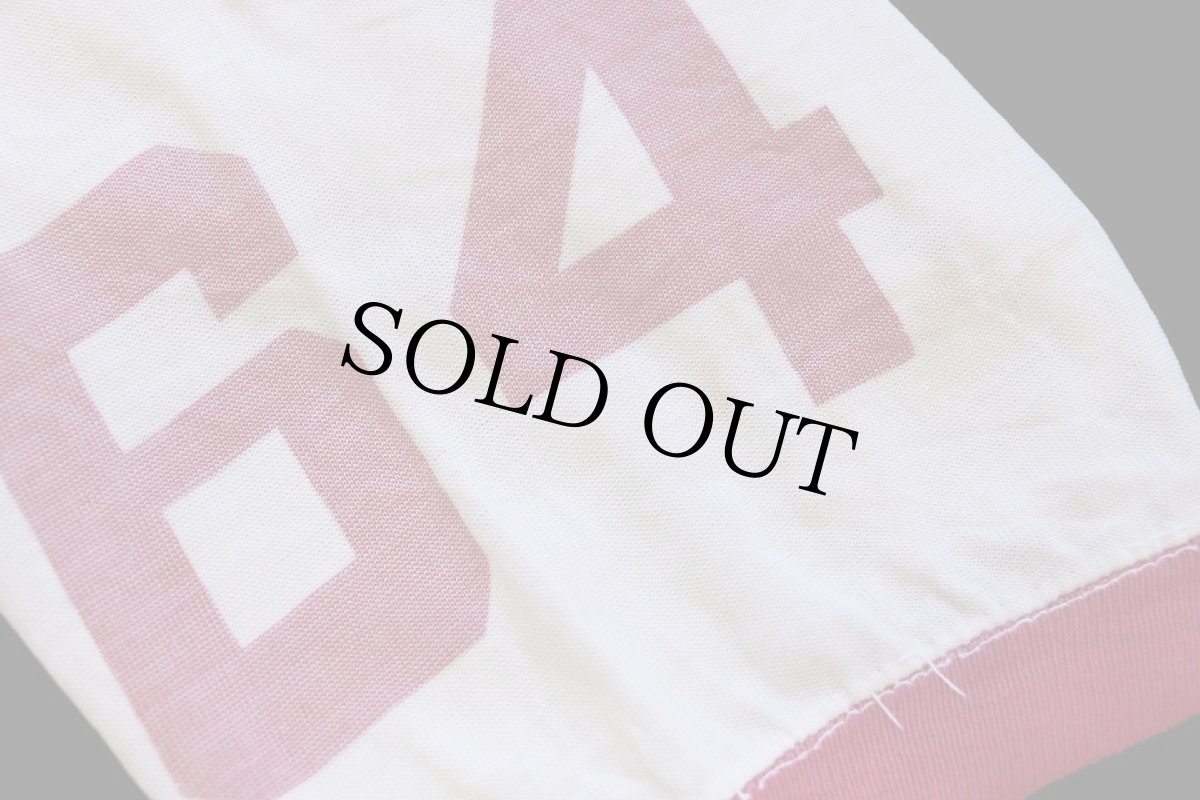 画像6: 60s CHAMPIONチャンピオン タタキタグ 64 ナンバリング 両面 オール染み込みプリント コットン×ナイロン フットボールTシャツ 40 (6)