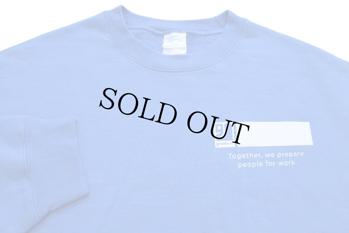 画像3: goodwill グッドウィル ロゴ メッセージ スウェット 青 XL (3)