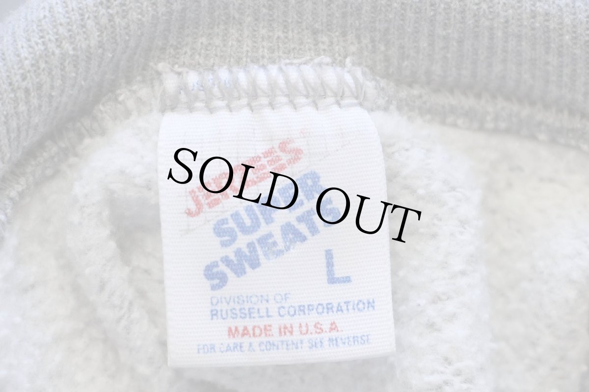 画像5: 90s USA製 JERZEES 無地 タートルネック スウェット 杢グレー L★ブランク (5)