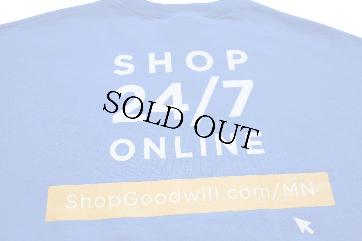 画像4: goodwill グッドウィル ロゴ メッセージ スウェット 青 XL (4)