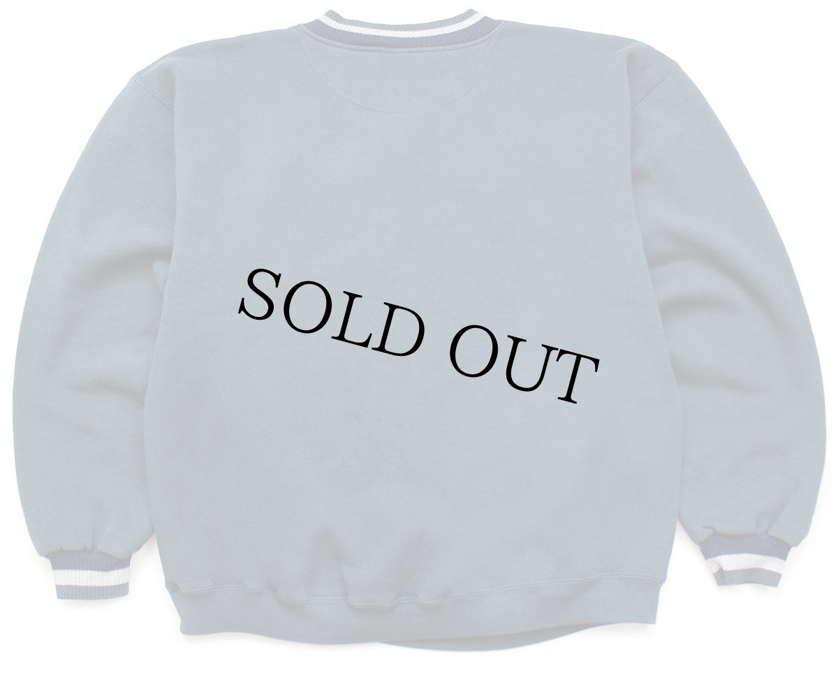 画像2: 90s USA製 RUSSELLラッセル 無地 Vネック リブライン スウェット 深緑 L (2)