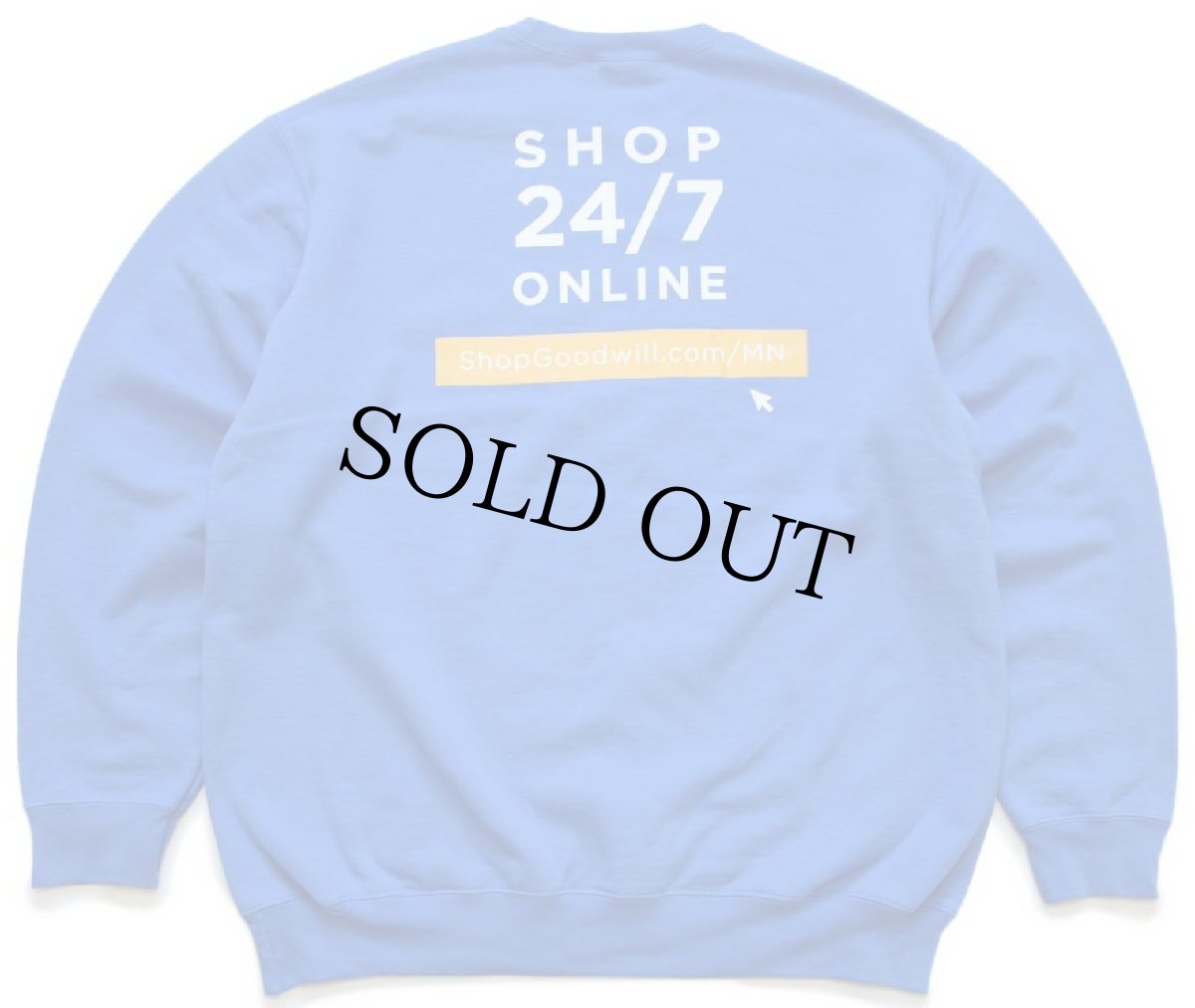画像2: goodwill グッドウィル ロゴ メッセージ スウェット 青 XL (2)