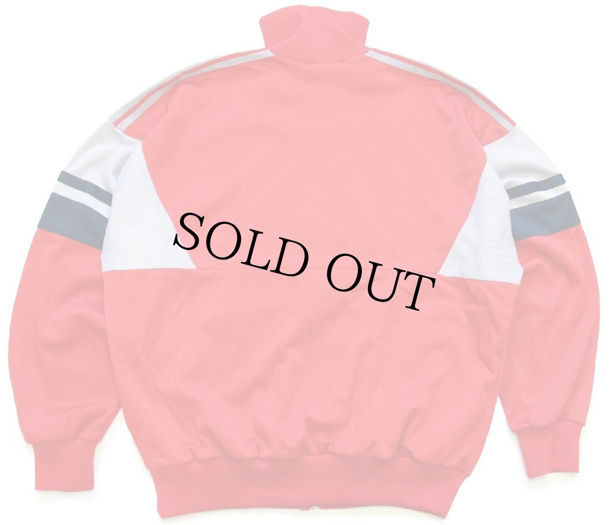 画像2: 70s フランス製 adidasアディダス VENTEX トレフォイル ハイネック マルチカラー トラックジャケット 赤 M★ジャージ (2)